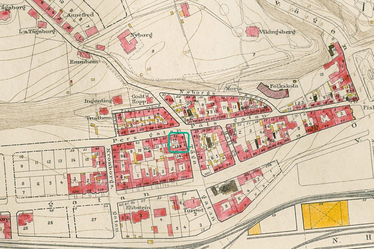 Karta över Helsringborg från 1903
