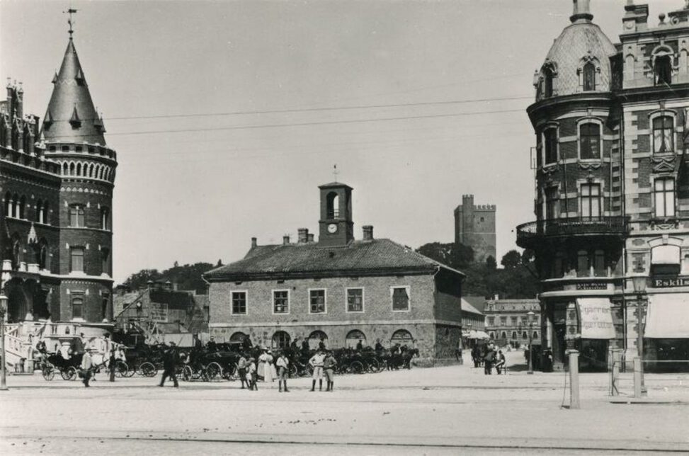 Nya Rådhuset, gamla Rådhuset, Kärnan och Centralpalatset.